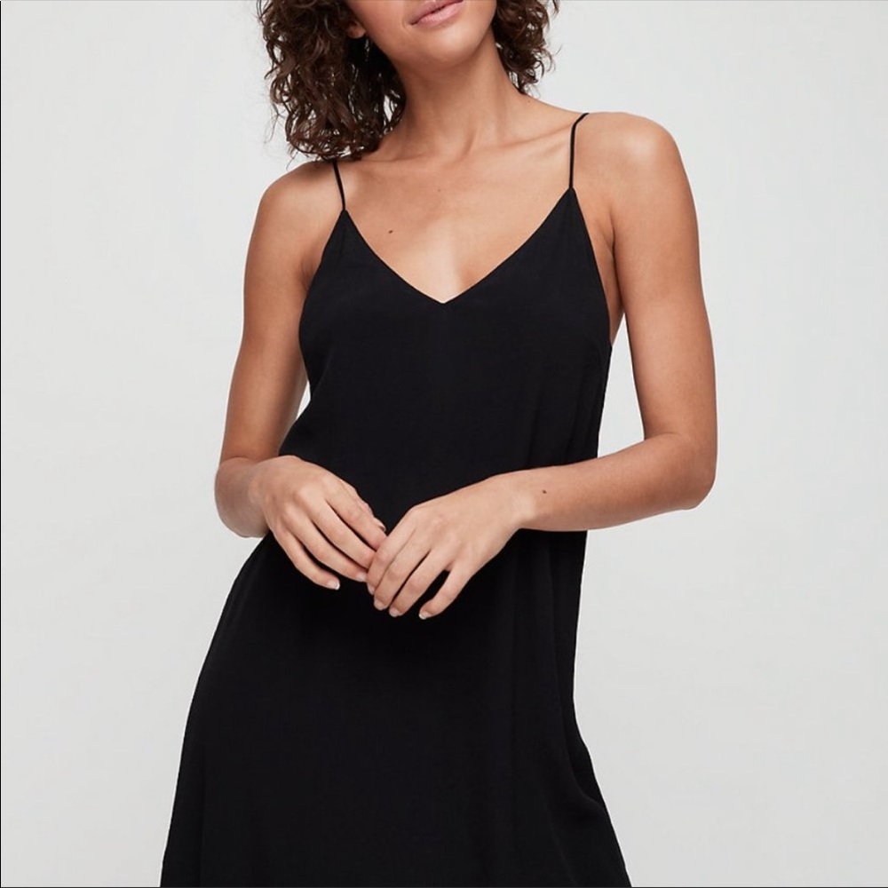 Aritzia Wilfred Free Black Slip Dress